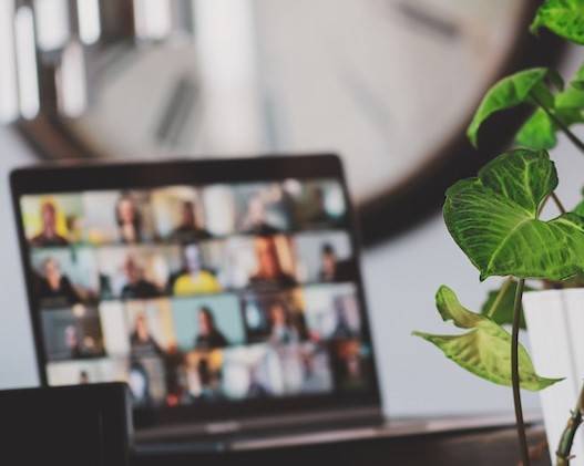 Blured Photo of a virtual meeting